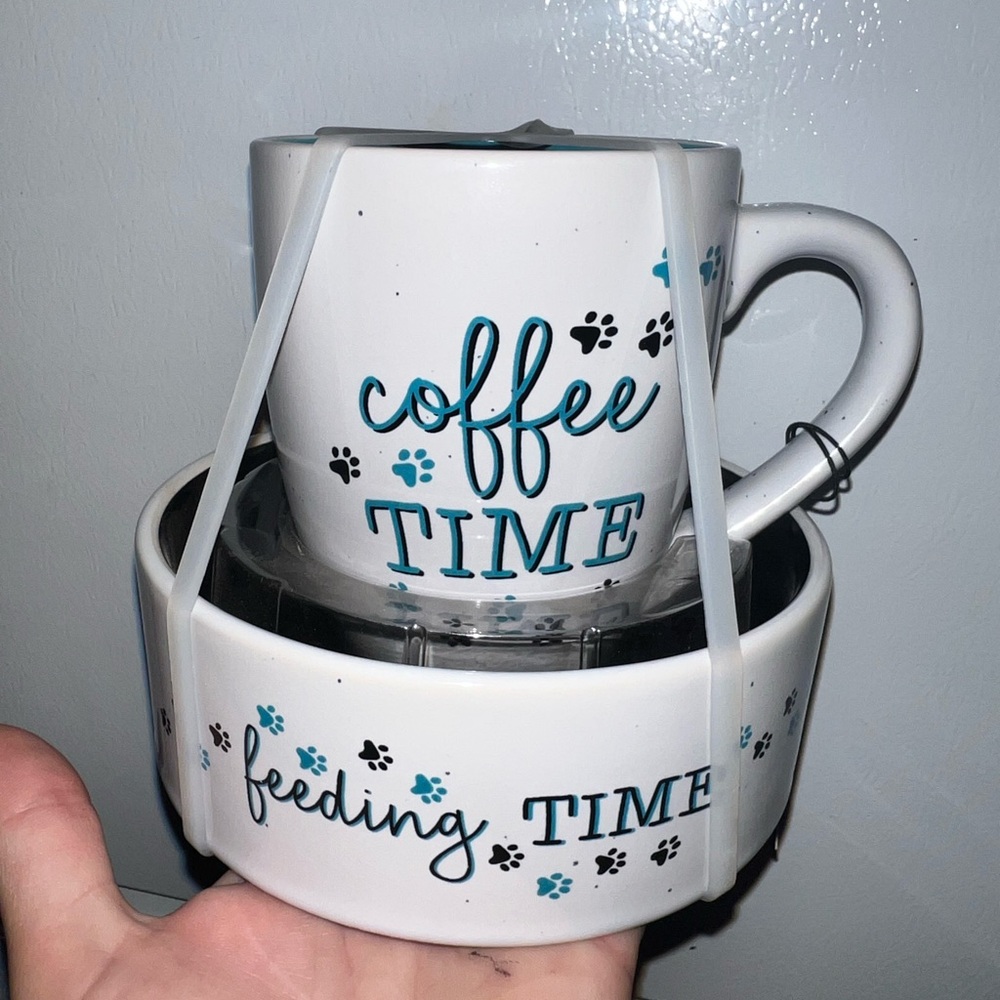Coffee and Feeding Time Mug and Bowl Set